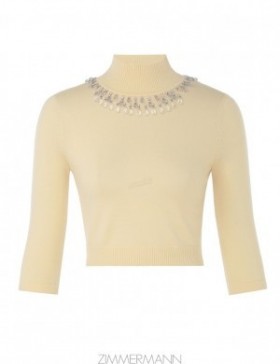 Lemon Zimmermann Matchmaker High Neck Crop Top Knitwear