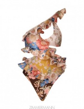 Spliced Zimmermann August Asymmetric Frill 1PC One Pieces