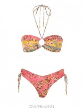 Spliced Zimmermann Junie Panelled Halter Bikini Bikinis