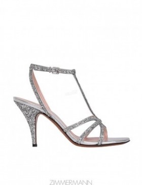 Silver Zimmermann Aura Sandal 85 Heels