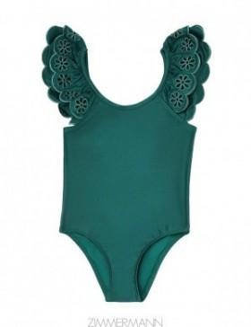 Green Zimmermann Ottie Embroidery 1PC Kids One Piece