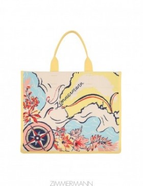 Nautical Map Zimmermann Large Jacquard Tote Bags