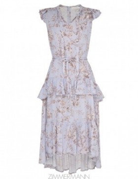 Blue Mockingbird Zimmermann Frilled Tank Midi Dress Dresses