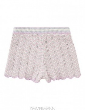 Multi Zimmermann Halliday Textured Knit Shorts Kids Clothing