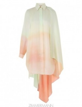 Coral Fields Zimmermann Natura Scarf Shirt Mini Dresses