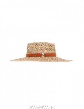 Natural Zimmermann Straw Boater Hats