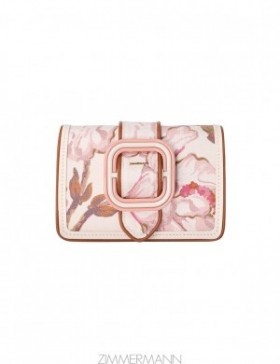 Coral Hibiscus Zimmermann Printed Small Cross Body Bag Bags