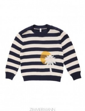 Multi Zimmermann Alight Embroidered Sweater Kids Tops