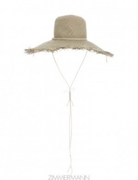 Olive Zimmermann Herringbone Wide Brim Hat Hats