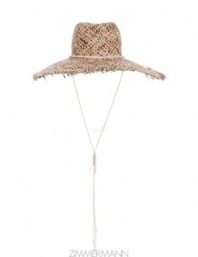 Multi Zimmermann Multi Tone Straw Fedora Hats