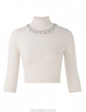 Parchment Zimmermann Matchmaker High Neck Crop Top Tops