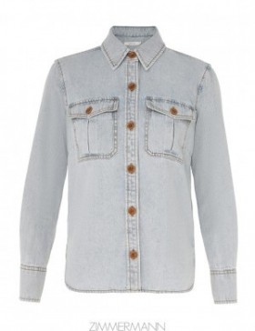 Storm Blue Zimmermann August Denim Body Shirt Shirt
