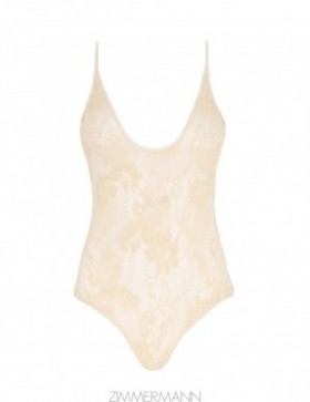 Parchment Zimmermann Scoop Neck Bodysuit Tops
