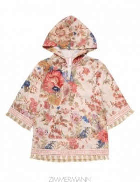 Cream Floral Zimmermann August Coverup Kids Dresses