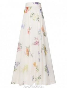 Multi Botanical Ivory Zimmermann Natura Maxi Skirt Skirts