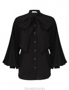 Black Zimmermann Batwing Blouse Tops