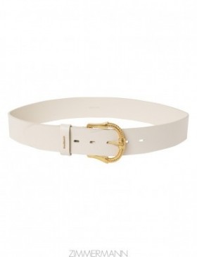 Macadamia Zimmermann Twisted Buckle Leather Belt 40 Belts