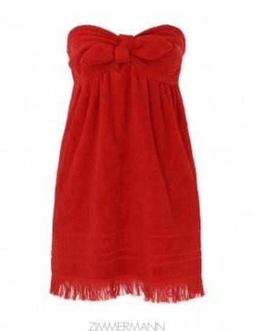 Red Zimmermann Alight Toweling Mini Dress Clothing