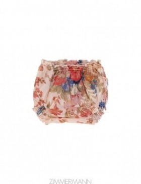 Cream Floral Zimmermann August Bloomer Kids Pants