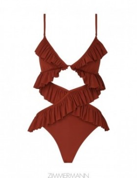 Terracotta Zimmermann Alight Gather Frill 1PC One Pieces