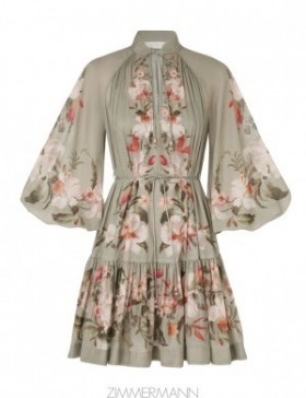 Sage Palm Zimmermann Lexi Billow Mini Dress Clothing