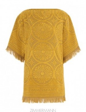 Gold Zimmermann Junie Towelling Mini Dress Clothing