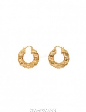 Gold Zimmermann Twisted Rope Pave Hoops Earrings