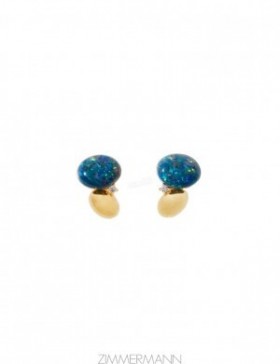Gold/Green Zimmermann Austral Collage Studs Earrings