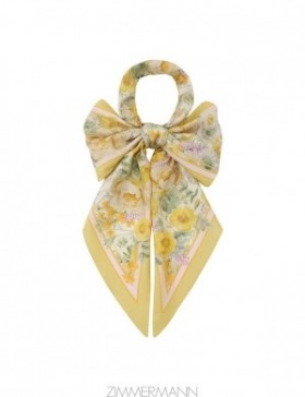 Citrus Garden Print Zimmermann Printed Silk Neck Scarf Scarves