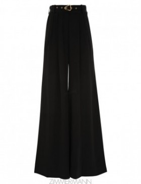 Black Zimmermann Double Tuck Pant Shorts & Pants