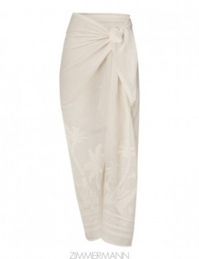 Cream/Ivory Zimmermann Palm Crochet Pareo Towels and Pareos