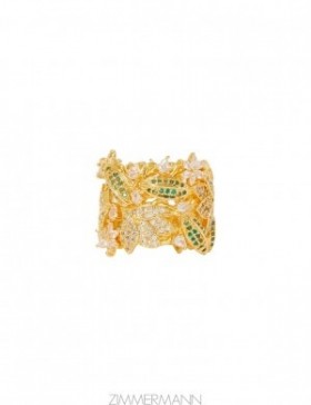 Gold/Green Zimmermann Bloom Band Ring Rings