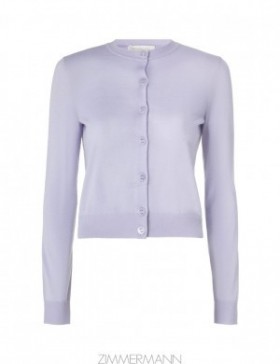 Blue Zimmermann Crew Neck Cardigan Knitwear