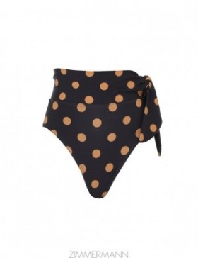 Navy/Beige Dot Zimmermann Separates Sculpt Scarf HW Pant Bikini Pant