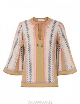 Multi Zimmermann August Embroidered Top Clothing