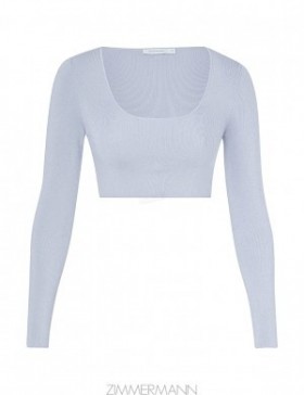 Blue Zimmermann Natura Metallic Scoop Top Tops