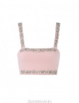 Dusty Pink Zimmermann Matchmaker Bandeau Top Tops