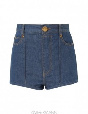 Railway Blue Zimmermann Matchmaker Denim Dance Short DenimShorts & Pants
