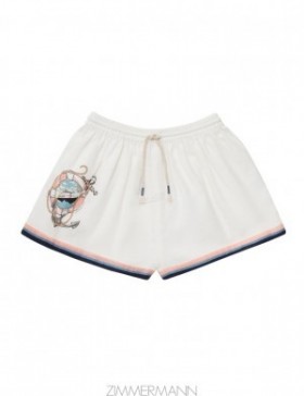 Ivory Multi Zimmermann Alight Relaxed Short Kids Pants