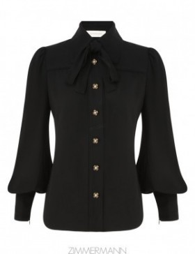 Black Zimmermann Collared Shirt Shirt