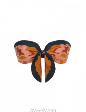 Navy Paisley Zimmermann Acadian Scarf Tie Bra Bikinis