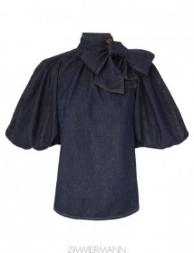 Ink Zimmermann Tie Neck Blouse Tops