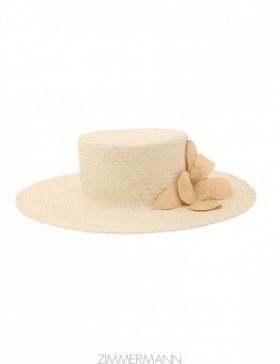 Natural Zimmermann Orchid Boater Hats
