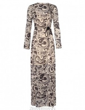 Black/Tea Abstract Musical Zimmermann Matchmaker Sheath Dress Dresses