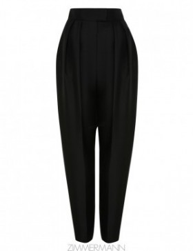 Black Zimmermann Matchmaker Pleat Front Pant Shorts & Pants