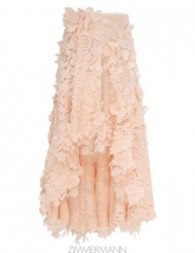 Light Peach Zimmermann Natura Lasercut Skirt Skirts