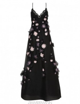 Black/Pink Zimmermann Matchmaker Daisy Slip Dress Dresses