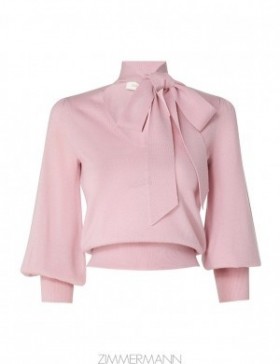 Lipstick Zimmermann Tie Neck Sweater Knitwear