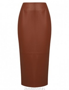 Toffee Zimmermann Natura Leather Skirt Skirts