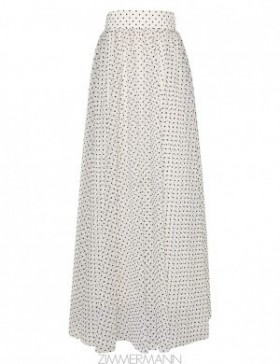 Cream/Black Dot Zimmermann Tulle Skirt Skirts